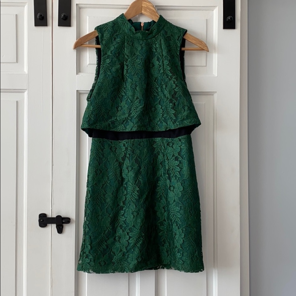 Topshop green mini dress - NWT